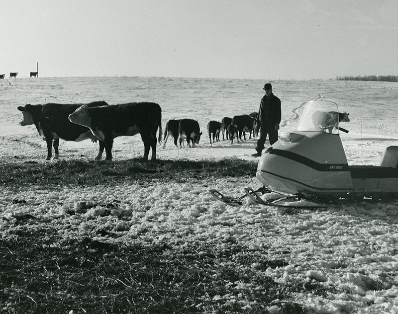 February 16, 1970
Ralph Winters with his snowmobile 
Photo ID#: A312