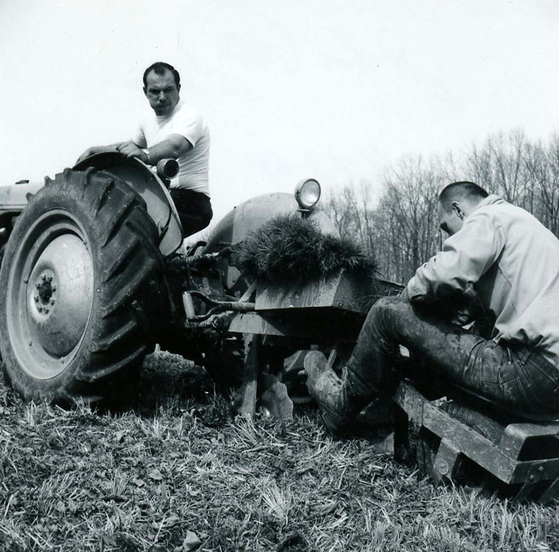 April 13, 1969
Bill Rinehardt and John Bo Ramsey using a tree planter
Photo ID#: A863