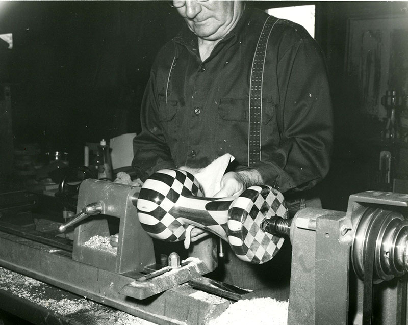 May 14, 1973
Ray Myers shown as he polishes a new handmade lamp
Photo ID#: S139