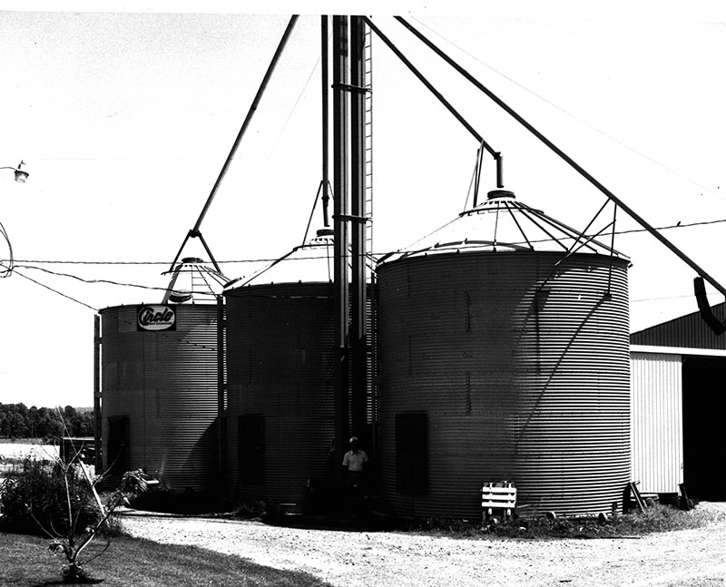 May 26, 1971
Harvey Yost's grain bins
Photo ID#: A878