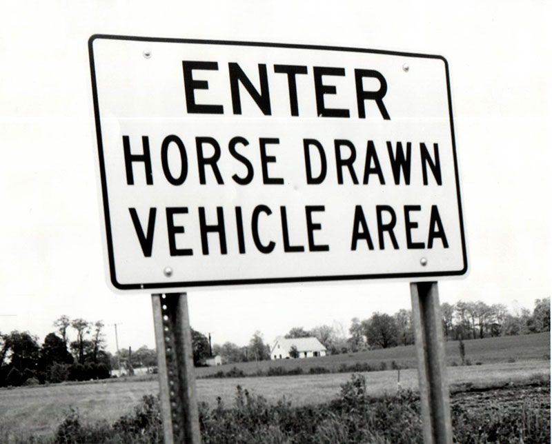 June 5, 1973
Sign in Olivesburg indicating Amish transportation
Photo ID#: M23