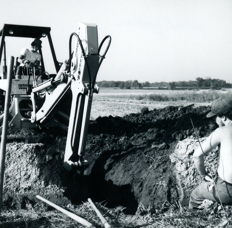 July 28, 1976
Rick Gosser installing drainage tile
Photo ID#: A723