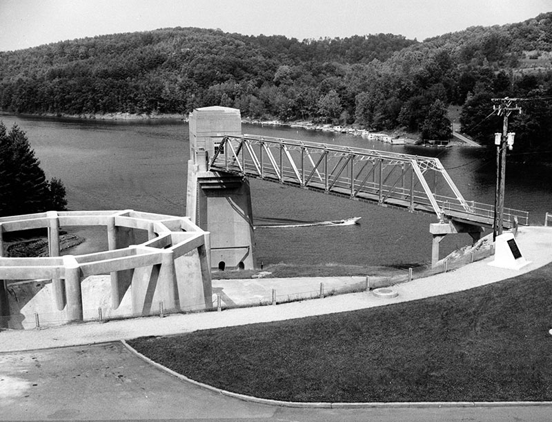 July 31, 1970
Storm flow outlet at Pleasant Hill Reservoir 
Morning Glory Spillway
Photo ID#: AE52