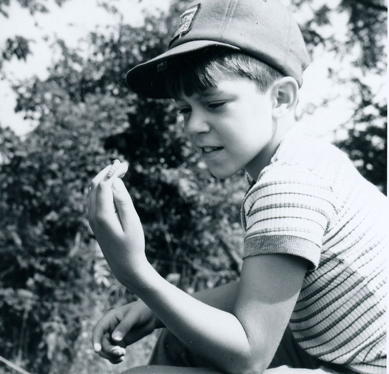 August 20, 1975
Loren Kranz eyeing a caterpillar
Photo ID#: P60