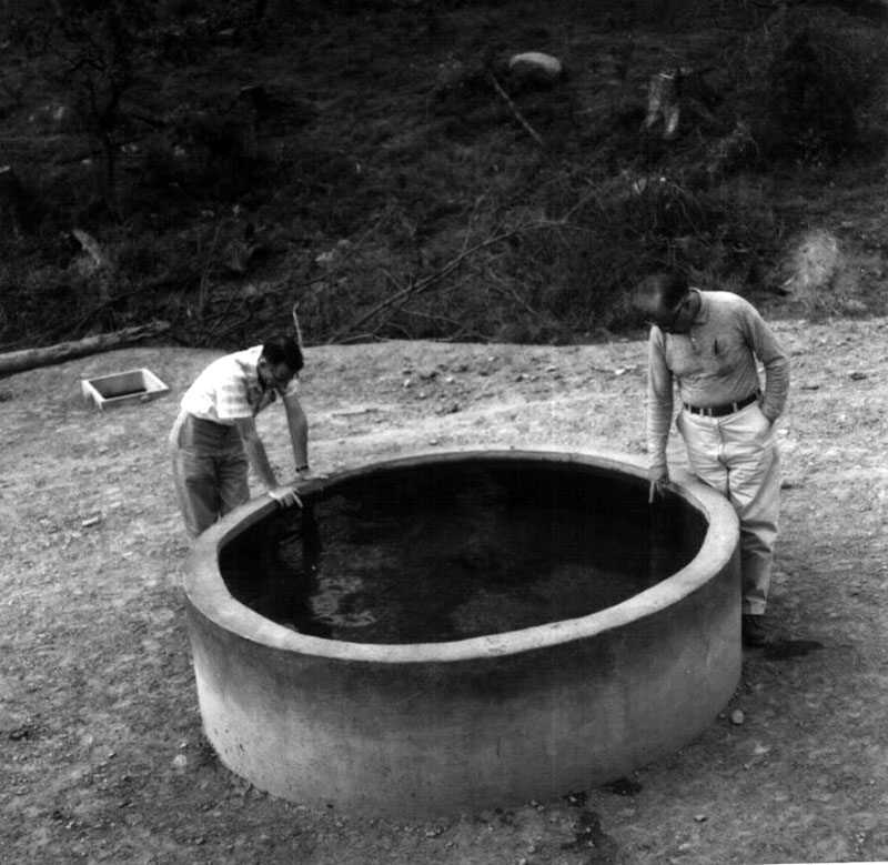 September 18, 1963
Albert Lee and Fred Grosscup at the Ralph Winters Farm
Spring development
Photo ID#: A687