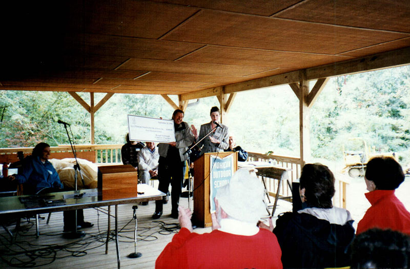 September 28, 1996
Field Trip Center Dedication at Mohican Outdoor School
Representative from McDonald's (Donation) 
Photo ID#: E305