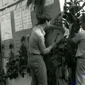 09_29_1979_Bud_Smith__owner___farm_manager_and_Kenny_Ernst_put_finishing_touch_on_No_Till_display_for_farm_tour._Smith_Farm_Cass_Twp_Richland_County_website-2180