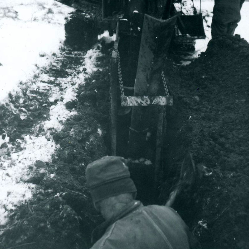 December 18, 1969
David Isley in trench at the Isley Farm
Tile drainage
Photo ID#: A783