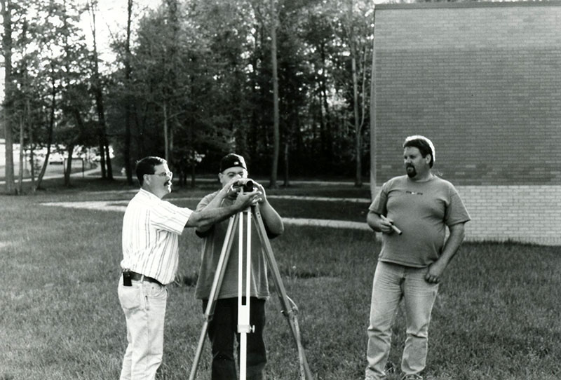 Tim Brandt instructing how to survey land at OSU Mansfield and NC State
Photo ID#: RSWCD178