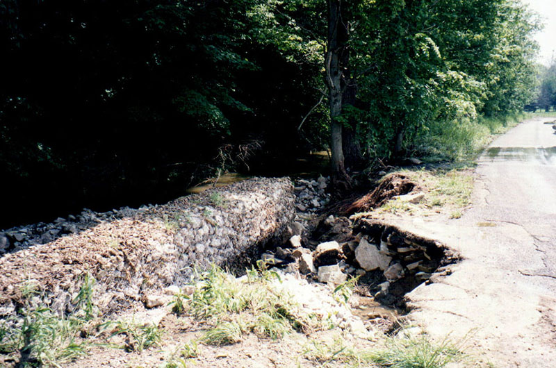 Rock Gabions Steel Road Repair from Flood
Photo ID#: A141