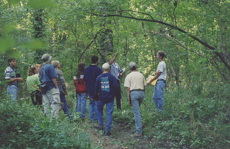 Students in forest
Photo ID#: E163